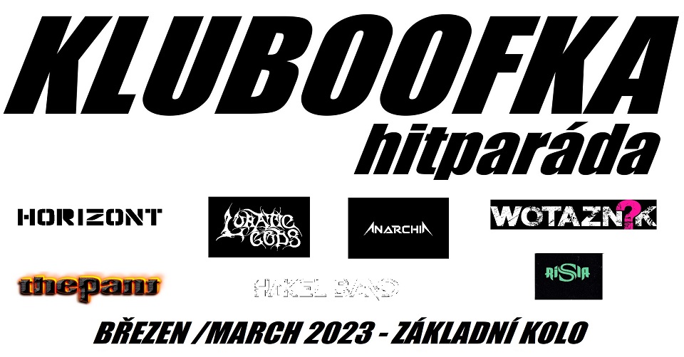 Kluboofka hitparáda BŘEZEN 2023