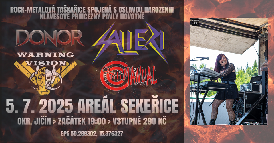 Rock-metalová noc v Sekeřicích: Oslavte narozeniny Pavly Novotné naplno!