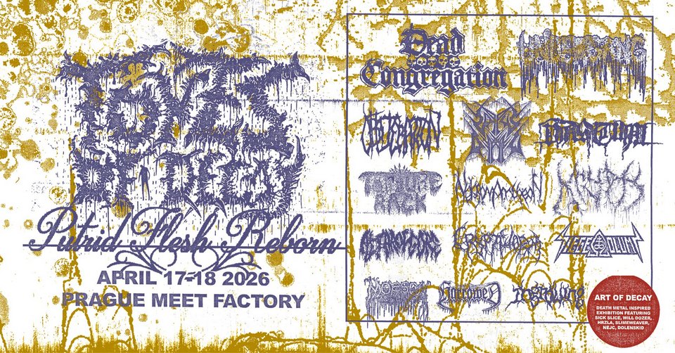 TONES OF DECAY má kompletní sestavu, headlinery jsou DEAD CONGREGATION a UNDERGANG